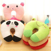 Creative Cute Animal Panda Cat Bear Plush U-shaped Pillow Cervical Spine Neck Pillow Travel Pillow Porable Home U Shape Pillows