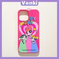 VENKI - เคสไอโฟน11 เคส iPhone Case Soft TPU Glossy Pink Candy Case สาวการ์ตูนน่ารักป้องกันกล้องกันกระแทกสำหรับ iPhone 14 13 12 11 Pro Max 7 8 Plus X XR