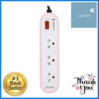 รางปลั๊กไฟ 3 ช่อง 1 สวิตช์ ELECKTA ET3146-2PK 2 เมตร สีชมพูPOWER STRIP ELECKTA ET3146-2PK 3-OUTLET 1-SWITCH 2M PINK **ด่วน สินค้าเหลือไม่เยอะ**