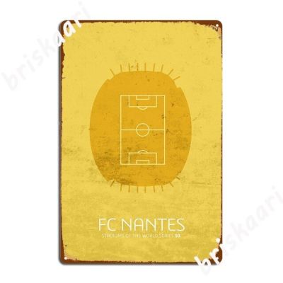 Fc Nantes ป้ายสนามฟุตบอลโลหะปรับแต่งโปสเตอร์เครื่องหมายผับผับตกแต่งโรงรถห้องครัว