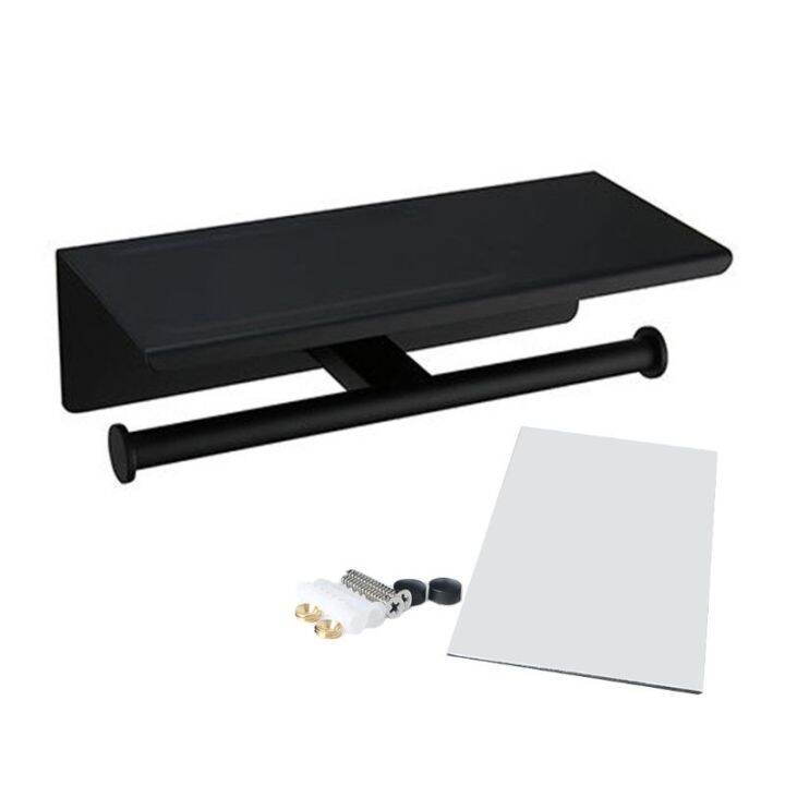 Double Toilet Paper Holder Bathroom Tissue Roll Holder with Shelf,2