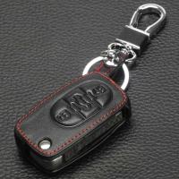 NEW Car Key fob Cover Leather Case for Audi A2 A3 A4 A6 A8 TT for VW Passat Jetta Golf Beetle 3BTN Flip Folding Protect