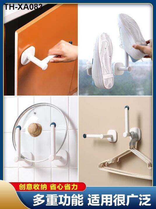 hook-punch-strong-glue-stick-wall-hanging-free-door-hanger-bathroom-non-mark-sticky-pin-bearing