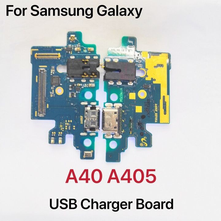 บอร์ดแท่นชาร์จ USB สำหรับพอร์ตดั้งเดิมเหมาะสำหรับ Samsung Galaxy A40 A405 A405F สายเฟล็กซ์การชาร์จบอร์ดเชื่อมต่อ SM-A405FN