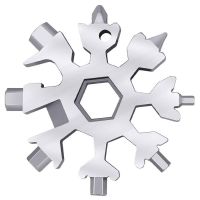 ；。‘【； Snowflake Multitool  Snow Multi-Tool Screwdriver Bike Tools Keychain Bag Tag Hex Wrench Key Bottle Opener