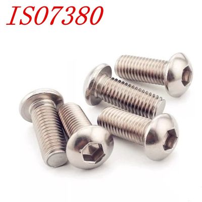 {Haotao Hardware} 200 1000Pcs M2 M2.5 M3 M4 Iso7380ซ็อกเก็ตหกเหลี่ยมสกรูหัวปุ่มสลักเกลียวหัวเห็ด Bolt