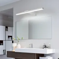 New Modern led mirror lights L400600800mm Front Mirror bathroom light washroom AC110-220V BlackWhite Finished Mirror Lamp