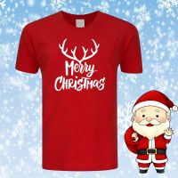 เสื้อยืดผ้าฝ้ายเสื้อยืดผ้าฝ้าย เสื้อยืดคริสต์มาส[CHRISTMAS NO.1 ] MERRY CHRISTMAS SHIRT/ CHRISTMAS T SHIRT / T-SHIRT / BAJU CHRISTMAS /