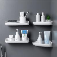 Bathroom Storage Punch-Free Triangular Shelves Holder Shower Corner Shelf Shampoo Rack Kitchen Basket Holder Accessories