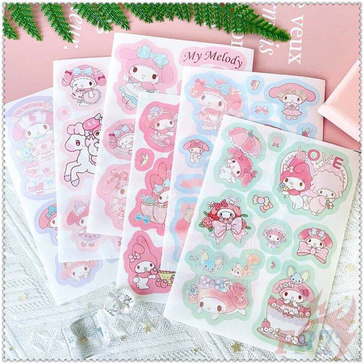 【Ready Stock】 6Sheet/Set Sanrio My Melody Washi Stickers DIY Fashion ...