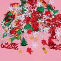 【CW】 15G/Bag Colorful Christmas Tree Snowflakes Confetti Sequins Table Scatter Merry Christmas New Year Party Gift Decoration Supply