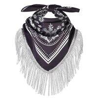 Bachelorette Bandanas Cowgirl Bandanas Rhinestones Fringe Paisley Scarf Shawl Cowboys Bandanas Rhinestones Neckerchief