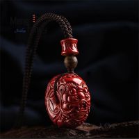 Cinnabar Purple Gold Sand Pixiu Pendant Charms Fashion Natural Jade Fine Jewelry Luxury Necklace Amulets Men Women Holiday Gifts