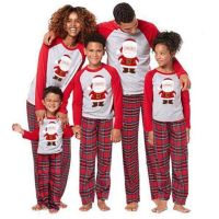 2023 Xmas Family Look Clothes Family Christmas Pajamas Family Santa Party Wear Adult Children Baby Family Pajamas Set Home Wear