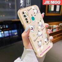 เคส JIUMOO สำหรับ Infinix เคส X655C ลายการ์ตูนน่ารัก Pochacco บางดีไซน์ใหม่แฟชั่นเคสโทรศัพท์ชุบหรูหราขอบรูปแบบฝาครอบกันกระแทกคลุมทั้งหมดเคสนิ่มป้องกันเลนส์กล้อง