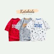 Cái mới Áo thun bé trai AKL áo phông cotton cộc tay bé trai size đại họa