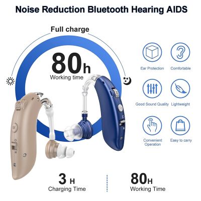 ZZOOI 2021 Rechargeable Bluetooth Audifonos Sound Amplifier Hearing Aid In The Ear For Deafness AudíFonos Headphones Wireless Headset