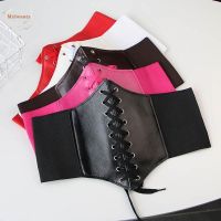 COD DSFERTGERRYYY MXBEAUTY Cummerbunds Red Brown White Elastic Black Skirt Decorations Shoelace Corset PU Leather High Waist Wide Waist Belt