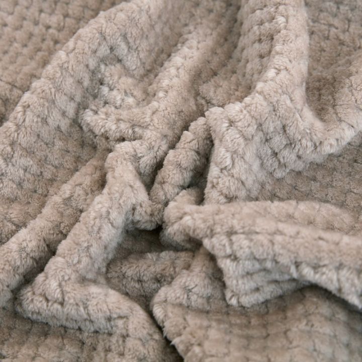 ขอแนะนำ-ผ้าห่มโซฟาตารางสับปะรดสีบริสุทธิ์ผ้าห่มผ้าสักหลาดนุ่มพิเศษผ้าห่มนอน