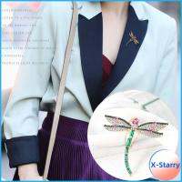 X-STARRY เพชรที่มีสีสัน เข็มกลัดแมลงปอ ของขวัญเครื่องประดับอัญมณี สง่างามเรียบหรู เข็มตราแมลง ที่มีคุณภาพสูง หมุดเคลือบอีนาเมล สำหรับผู้หญิงผู้หญิง