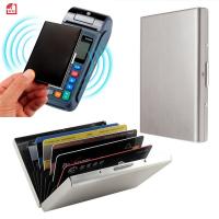 【CW】☁  Credit Card Holder Men Anti ID Cardholder Rfid Wallet Metal Porte Carte
