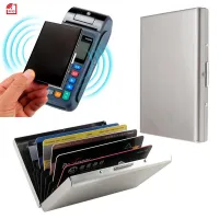 【CW】☂♝❆  Credit Card Holder Men Anti ID Cardholder Rfid Wallet Metal Porte Carte