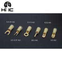 Copper Plated 24K Gold Insulated Male Female Wire Connector   Crimp Terminal Spade Connectors -196°Cold Pressed U O Shaped Electrical Circuitry  Parts