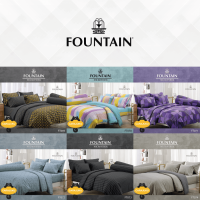 FOUNTAIN ชุดผ้าปูที่นอน+ผ้านวม 5ฟุต 6ฟุต พิมพ์ลาย Graphic Print (เลือกสินค้าที่ตัวเลือก) #TOTAL ฟาวเท่น ผ้าปู ผ้าปูที่นอน ผ้าปูเตียง กราฟฟิก