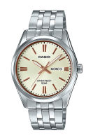 Casio Standard นาฬิกาข้อมือผู้ชาย สายสแตนเลส รุ่น MTP-1335,MTP-1335D,MTP-1335D-9A (CMG) - สีเหลืองอ่อน