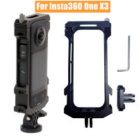 กรอบป้องกันสำหรับ Insta360 One X3 Expansion Cage ที่อยู่อาศัยโลหะ Mount พร้อมอะแดปเตอร์สำหรับ Insta 360 X3 Action กล้องพาโนรามา