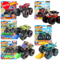 Original Hot Wheels รถ Monster รถบรรทุก Diecast 164 Voiture Plus Crushable รถ Shark พวงหรีดเด็กของเล่นเด็กวันเกิดของขวัญ