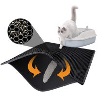 New Waterproof Cat Litter Mat EVA Double Layer Cat Litter Pads Trapper Mat folding Non-slip Litter Box Mat Easy Clean