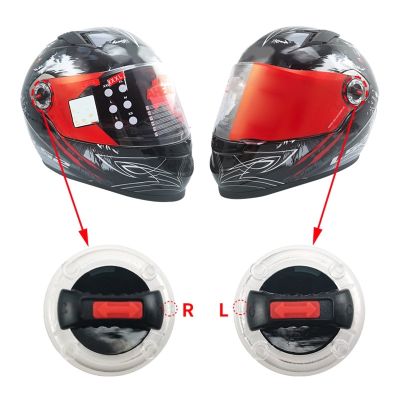 1 Pair Motorcycle Helmets Lens Visor Clip Shield Lock Sun Visor Fixing Screws Base Plate Rotate Switch for FF370/358/386/394/325