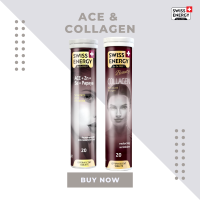 ( ส่งฟรี ) SwissEnergy Collagen 1 หลอด ACE 1 หลอด วิตามินเม็ดฟู่คอลลาเจนและAnti ageละลายน้ำ สร้างเนื้อเยื่อผิวให้แข็งแรงและสร้างเซลล์ผิวใหม่ 20 เม็ด