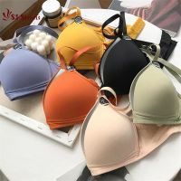 【jw】◐✣  Bras Seamless Deep V Lingeries Urtal Thin Push Up Piece Soft Bralette Lenceria Soutien Gorges