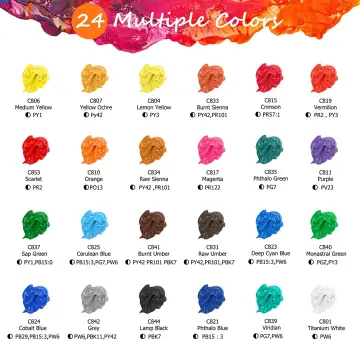 Acrylic Paint Set Caliart 52 Vivid Colors (22 ml/0.74 oz) Craft Paint  Supplies