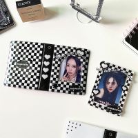Korean Black White 3inch Photo Album 40 Pockets Idol Photo Card Holder Polaroid Storage Desktop Photo Display Stardard