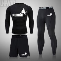 Mens Training Running Gym Set Fitness Compression Sportswear Jogging Tight Compression Basketball Clothes 4XL Oversized Men