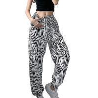 Sports Pants Korean Fashion Loose High Waist Streetwear Women Ze Print Baggy Pants Womens Clothes Casual Hip Hop Sweatpants