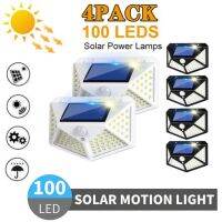 New 100 LED Outdoor Solar Light Motion Sensor Waterproof Powered Sunlight for Garden Decoration Street Night Lantern Wall Lamps