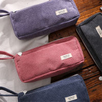 Large Capacity Cosmetic Bag Corduroy Pencil Bag Case Multifunctional Stationery Box Storage Bag Pencil Bag