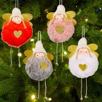 Christmas golden wings little bells angel girl Christmas tree pendant scene decoration for children Christmas gifts 2022navidad