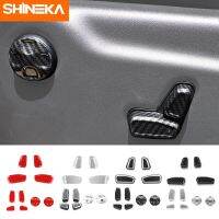 SHINEKA สติกเกอร์ปิดตกแต่งปุ่มปรับที่นั่งไฟฟ้าสำหรับรถ Jeep Grand Cherokee 2011-2021อุปกรณ์ตกแต่งภายใน