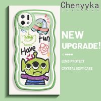 Chenyyka เคสสำหรับ OPPO A16K A16E เคสแฟชั่นน่ารักเอเลี่ยนมอนสเตอร์สีสันสดใสน่ารักขอบคลื่นครีมนุ่ม เคสมือถือกันกระแทกแบบใสสร้างสรรค์ เคสโปร่งใสลายกล้องถ่ายรูปเรียบฝาครอบป้องกันซิลิโคน