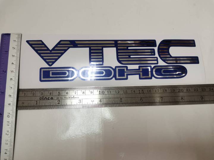 สติ๊กเกอร์ฟอยด์เงิน-vtec-dohc-ติดรถ-แต่งรถ-honda-ฮอนด้า-sticker-สวย-เงา-งานดี-หายาก