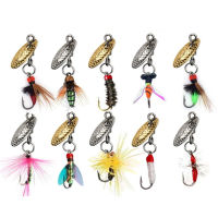 1Pcs Fly Hooks แมลงวันแมลงเหยื่อเหยื่อปลาเทราท์ Nymph Fly Fishing Lure แมลงธรรมชาติเหยื่อ Fly Fishing Decoy เหยื่อ Sequins Fishhook