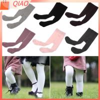 QIAO Soft Leg Warmers Cotton Breathable Pantyhose High Knee Sock Closed pantyhose Baby Long Stocking