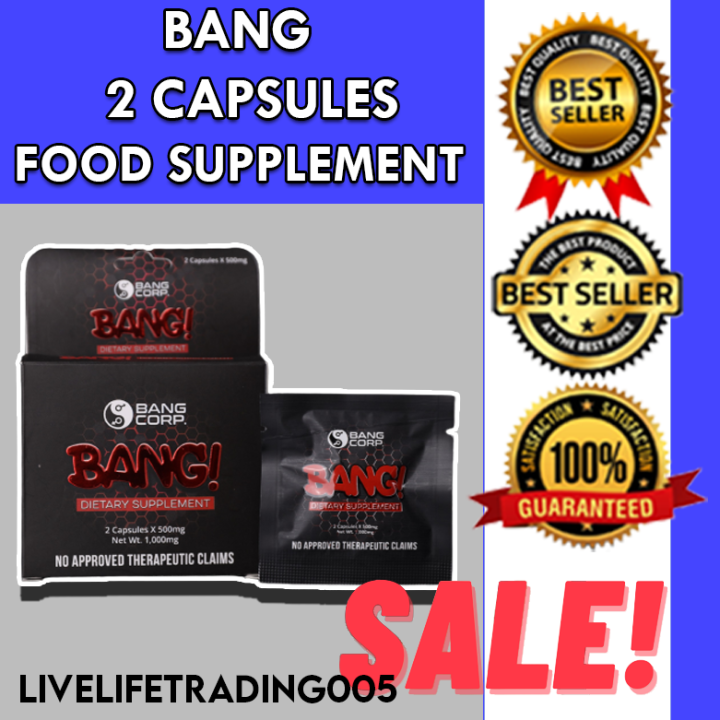 LEGIT SELLER 2 CAPSULES BANG FOOD SUPPLEMENT FOR MEN 500mg FDA