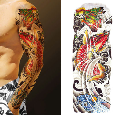 TENG ผู้ชายและผู้หญิงแขน Tattoo รอยสักชั่วคราวสติกเกอร์สักปลอมร้อน3D กันน้ำ