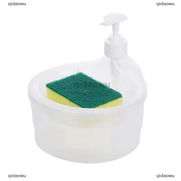 Soap Dispenser And Scrubber Holder, Multifunctional Dishwasher